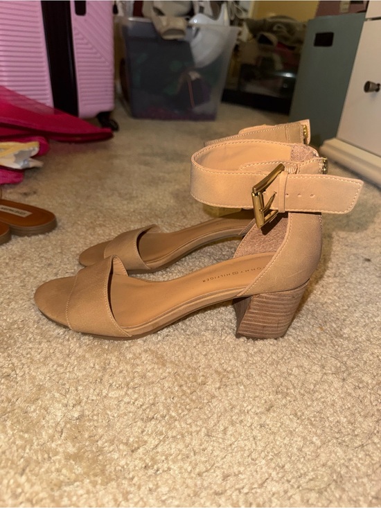 Tommy Hilfiger Shoes - Tommy Hilfiger Nude Tan Block Heel Sandal